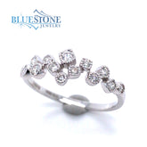 14kt White Gold Diamond Ring- Size 6.75